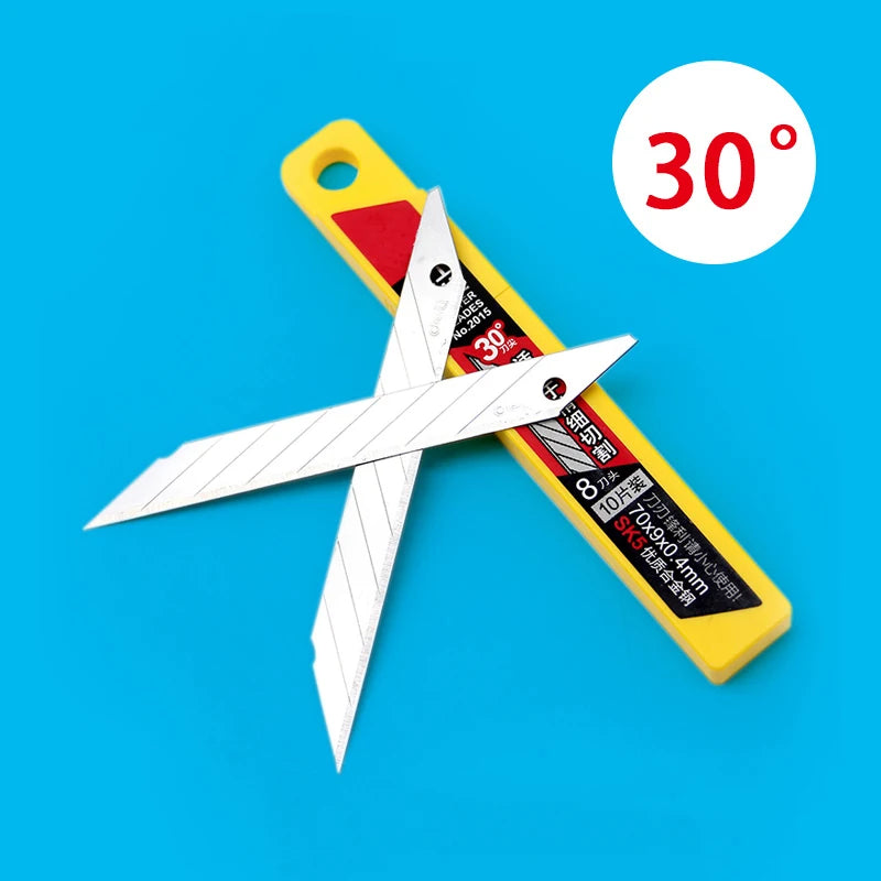 10 Pcs/Box Deli Art Blade 30 Degrees Blade Trimmer Sculpture Blade Utility Knife General