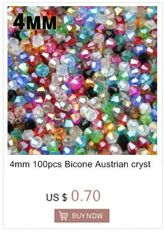 JHNBY Tower shape Upscale Austrian crystal beads conical loose beads glass ball 6*12mm 50pcs supply bracelet Jewelry Making DIY