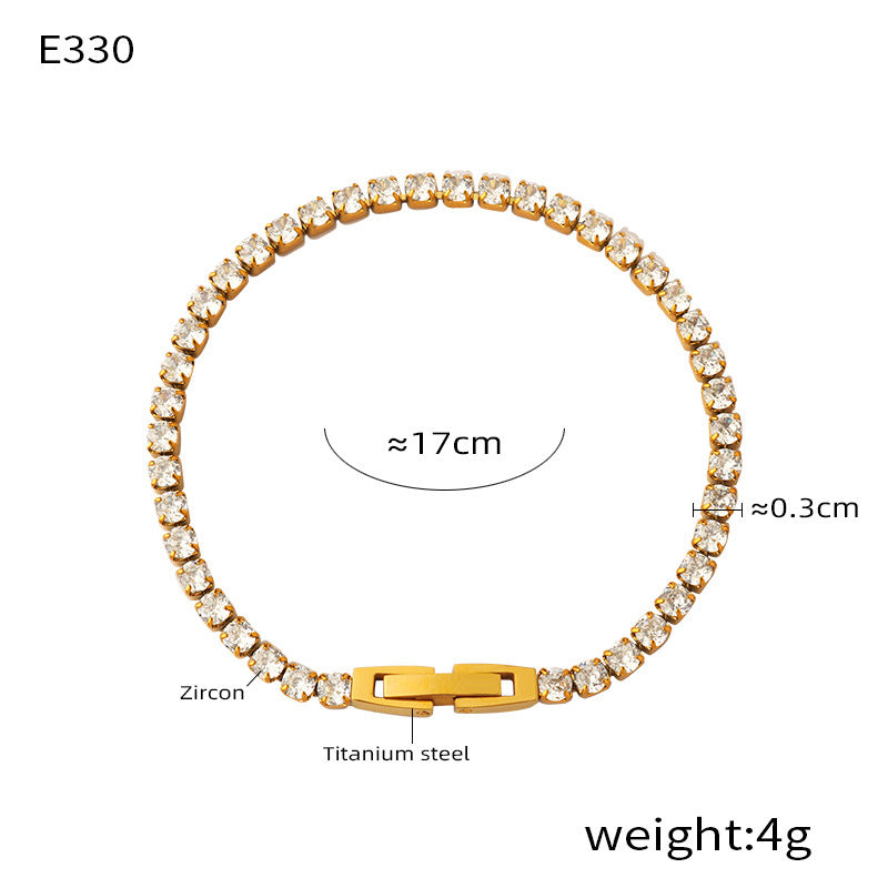 French Entry Lux Cold Wind Elegant Graceful Titanium Steel Bracelet