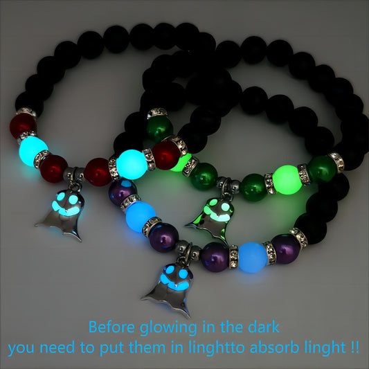 Halloween Gift Luminous Little Ghost Natural Volcano Bracelet