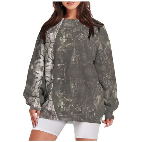 Round Neck 3D Digital Printing Casual Cool Long-sleeved Round-neck Pullover