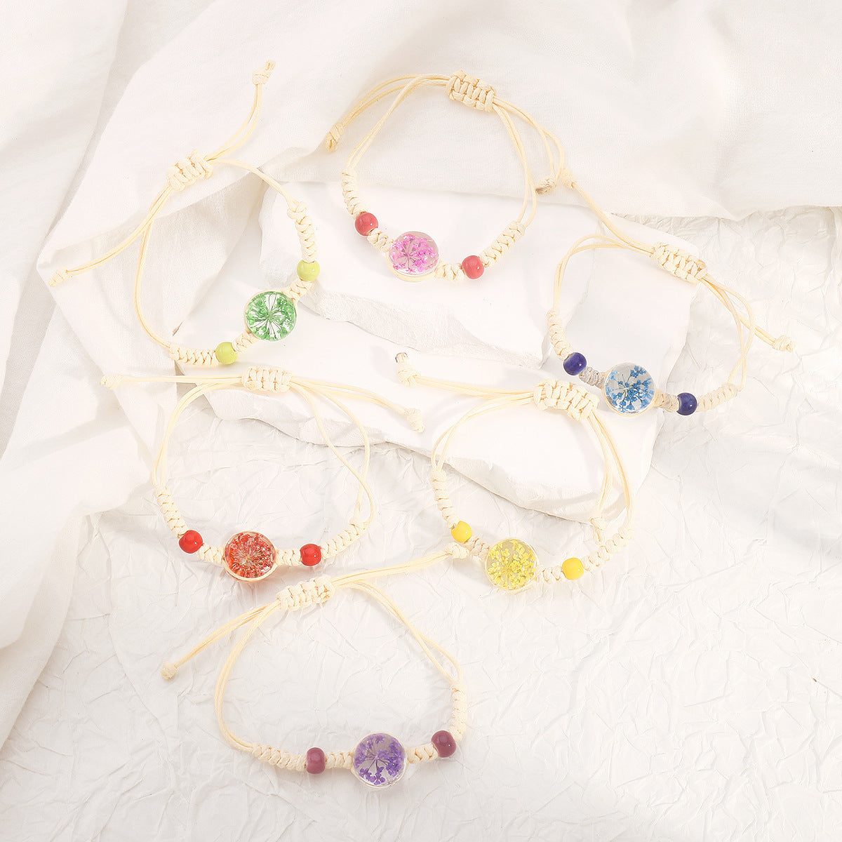 Simple Design Starry Dried Flower Bracelet Sweet Beauty