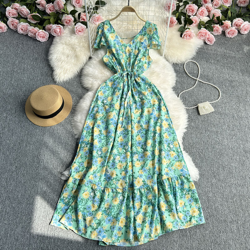 Women's Fairy Temperamental Floral Dress Summer