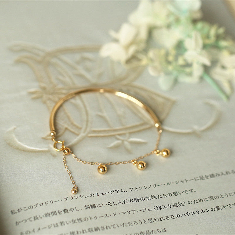 Semi-spliced Jewelry Buckle N Steel Ball Tassel Bracelet