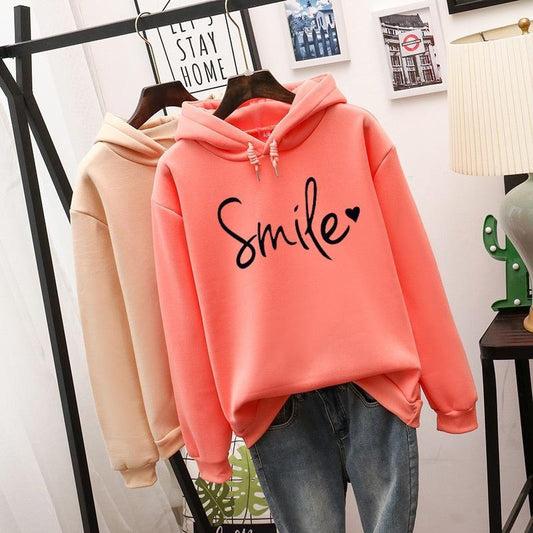 Women's Simple Round Neck Long Sleeve Printed Loose Sweatshirt