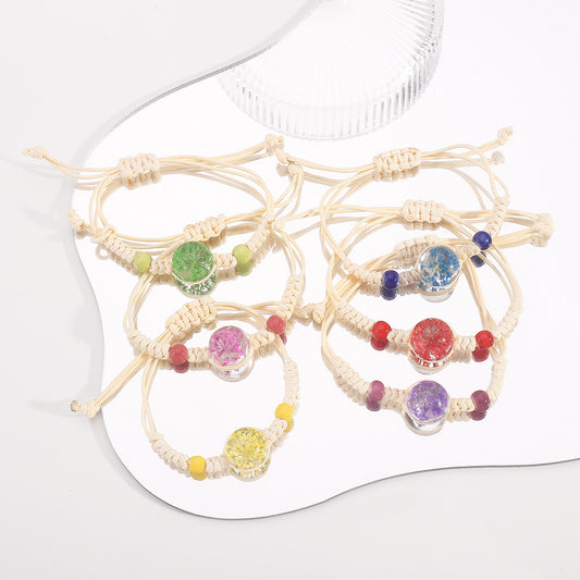 Simple Design Starry Dried Flower Bracelet Sweet Beauty