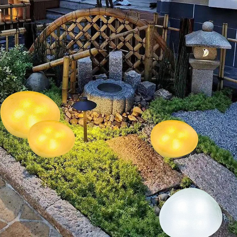 Solar Pebble Imitating Stone Lawn Lamp