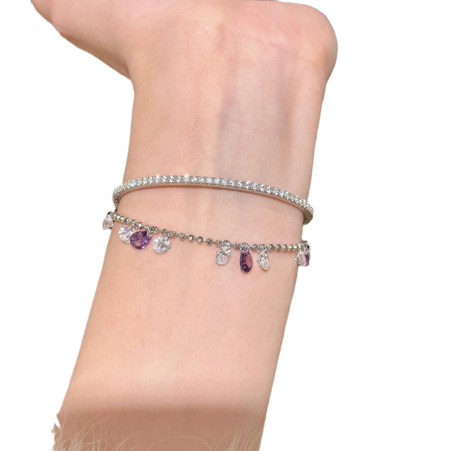 Women's Sterling Silver Pull-out Star River Bracelet Simple