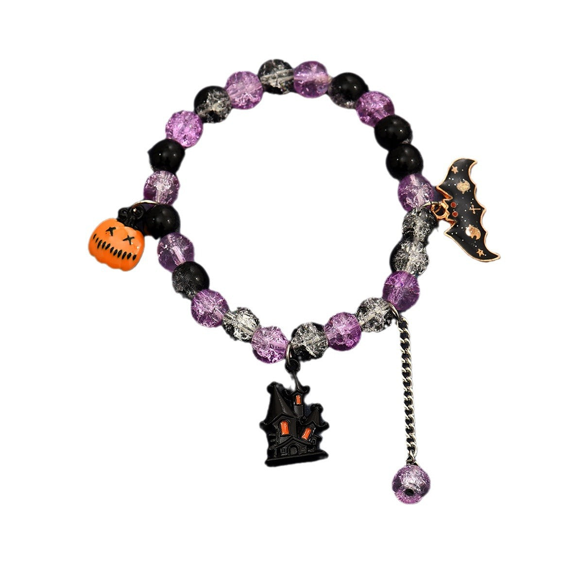 Crack Crystal Ball Bracelet Pumpkin Pendant Bracelet