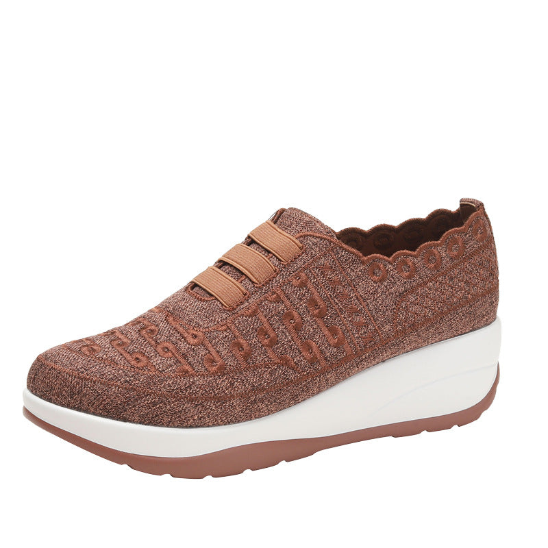 Fly Woven Mesh Slip-on Women's Shoes Breathable And Lightweight