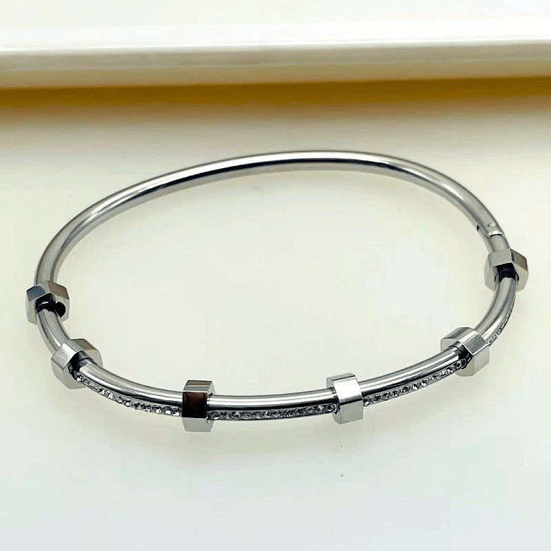 Titanium Steel Women's Non-fading Buckle Bracelet