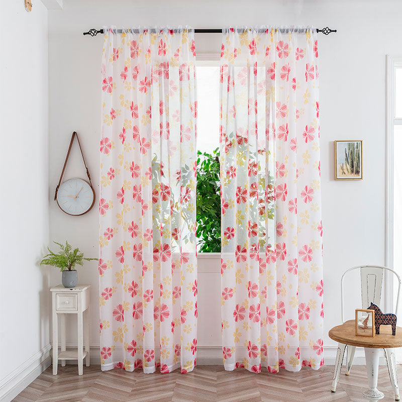 Mesh Curtains Bedroom Light Transmission Decorative Curtain