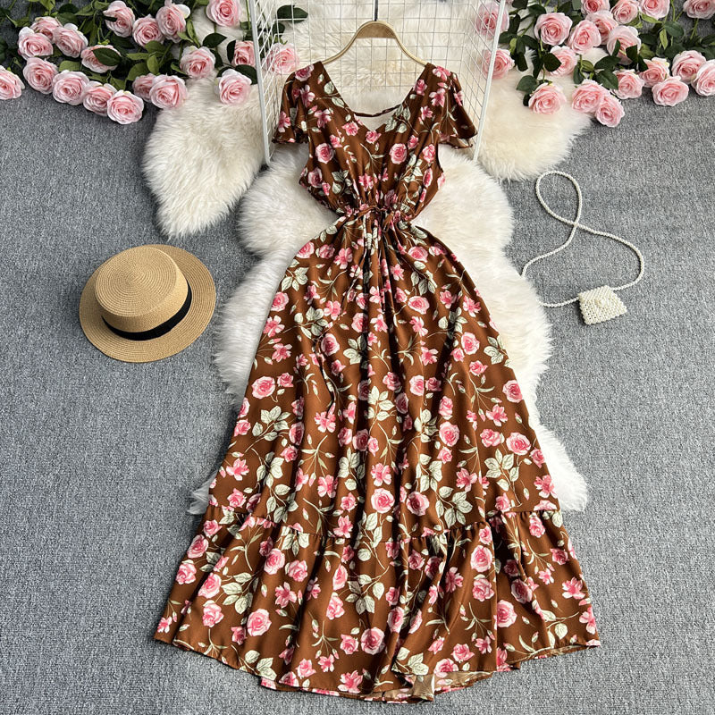 Women's Fairy Temperamental Floral Dress Summer