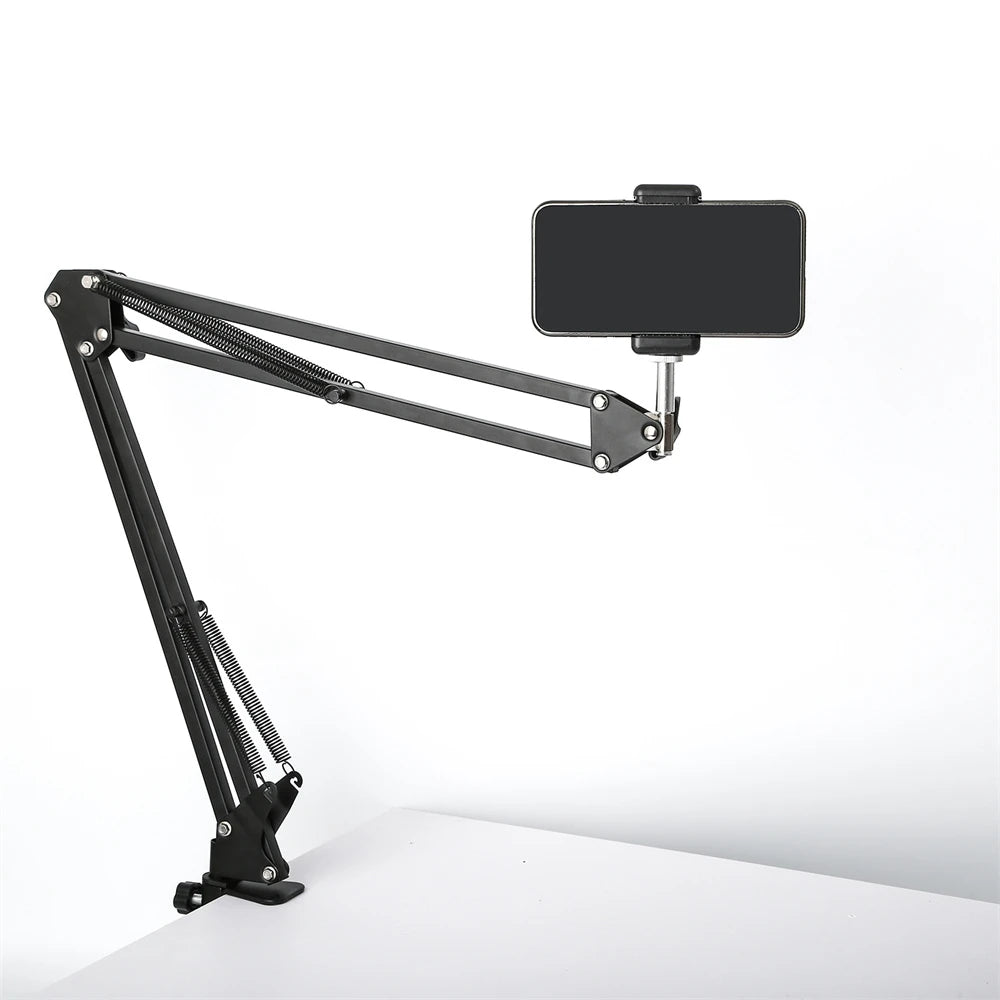 Camera Phone Tripod Table Stand with Phone Clip Ballhead Overhead Shoting Magic Arm for Smarthone Camera Video Light Live Stream