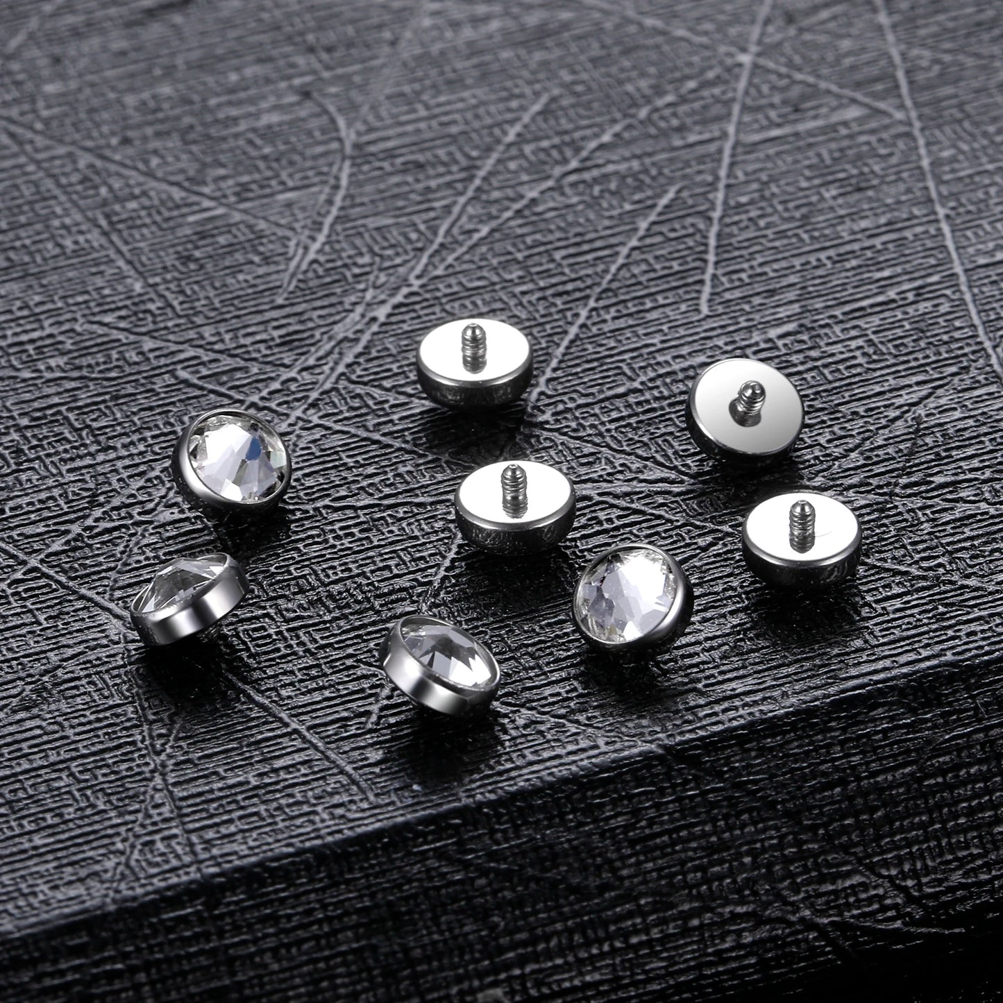 1PC Titanium Microdermal Piercing Surface Internally Threaded Gem Ends Dermal Skin Diver Hide in  Medusa Piercing Body Jewelry