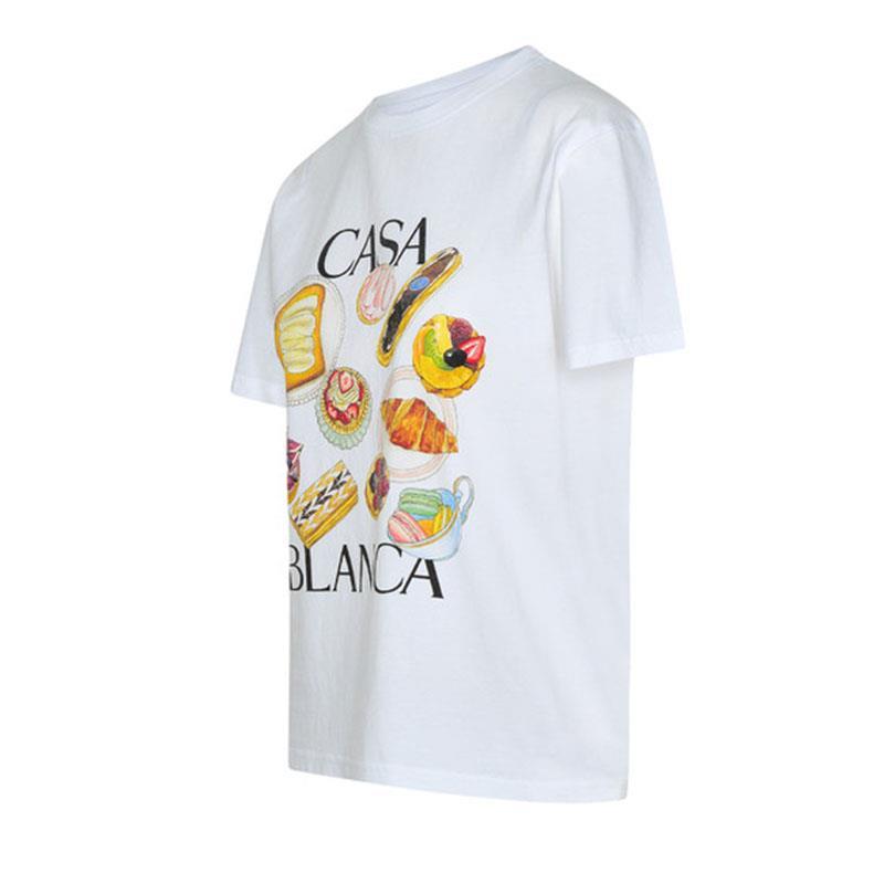 Afternoon Tea Hamburger Printed Loose All-match Short Sleeve Fashion Brand T-shirt