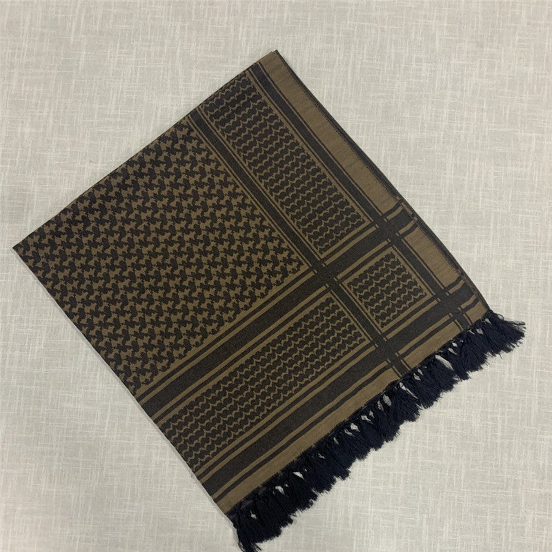 Arabic Khaki Tactical Pure Cotton Scarf