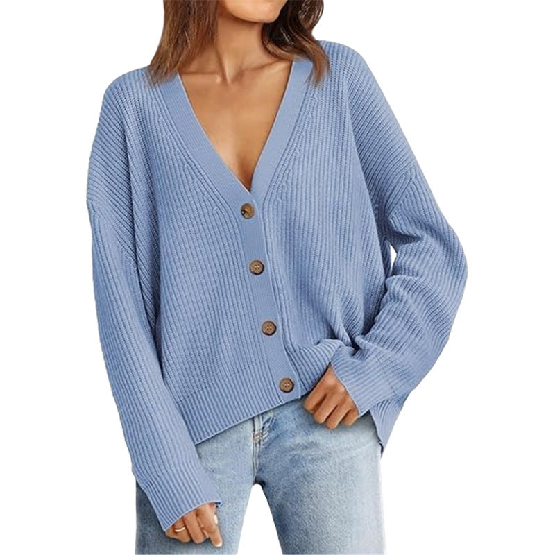 Women's Sweater Lightweight Button Cardigan No Pilling No Fading