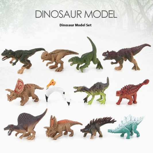 Solid Dinosaur Toy Set Mini Dinosaur Model