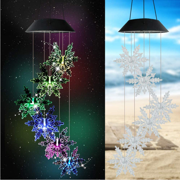 Outdoor Solar Wind Chime Lamp Hummingbird Butterfly Ball Wind Chime Garden Decoration