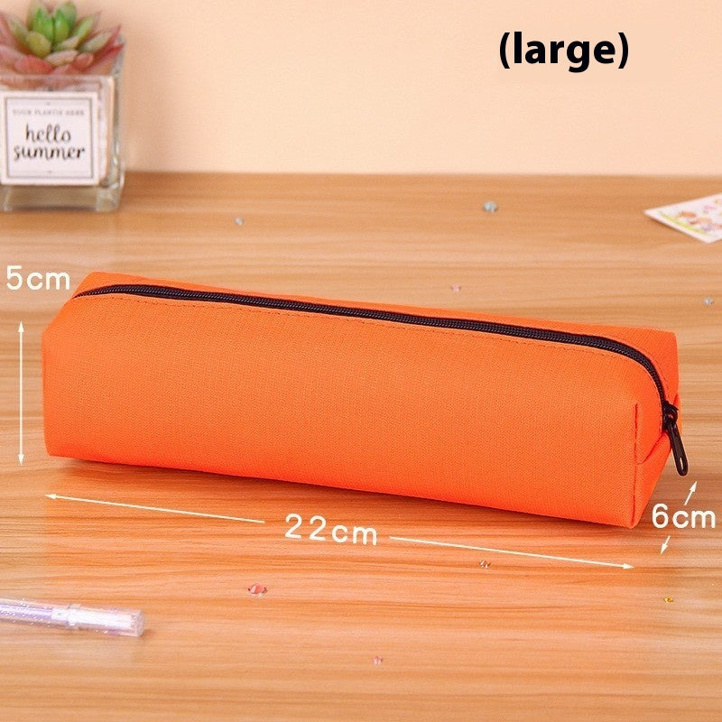 Solid Color Oxford Cloth Large Capacity Student Minimalist Stationery Case