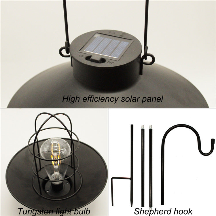 Solar Outdoor Hanging Lights Waterproof Courtyard Lantern