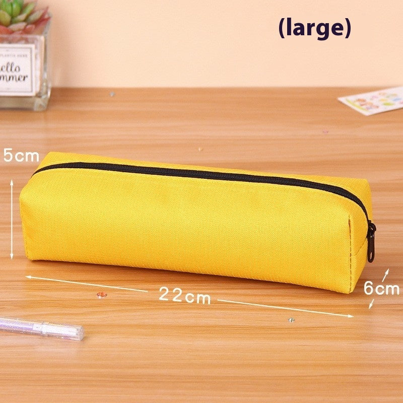 Solid Color Oxford Cloth Large Capacity Student Minimalist Stationery Case