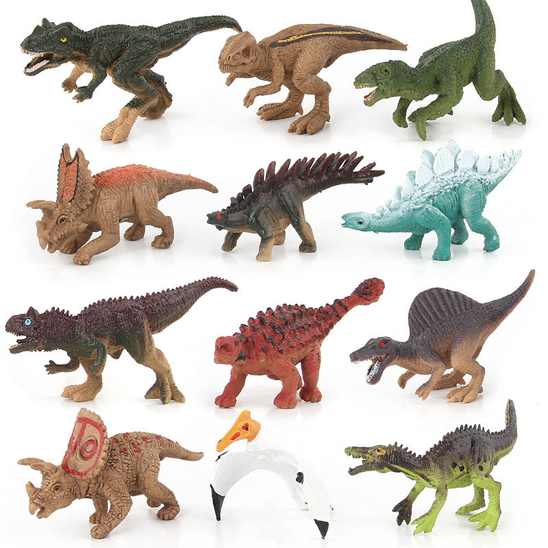 Solid Dinosaur Toy Set Mini Dinosaur Model