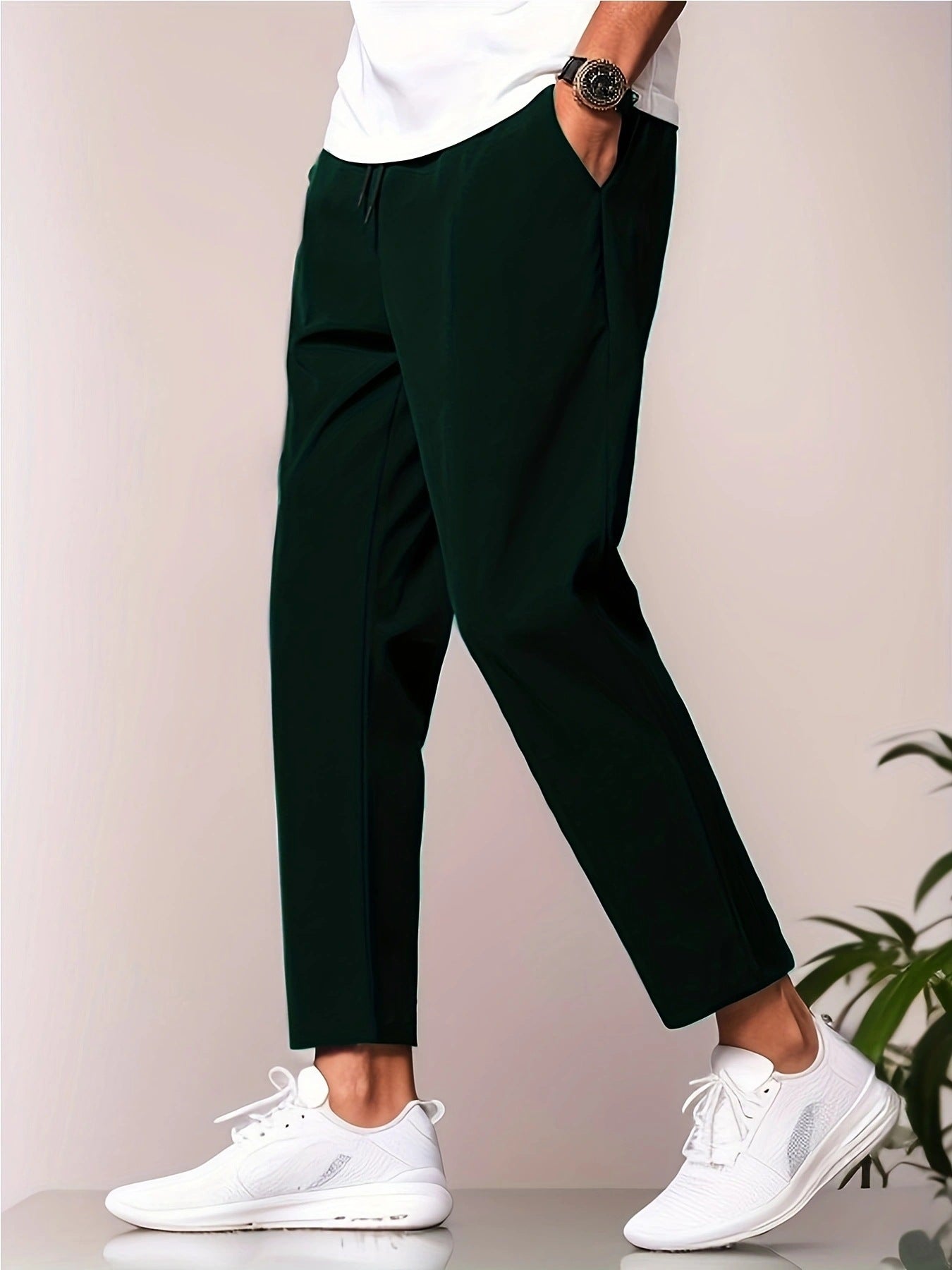 Autumn Leisure Slim-fitting Ankle Length Trousers