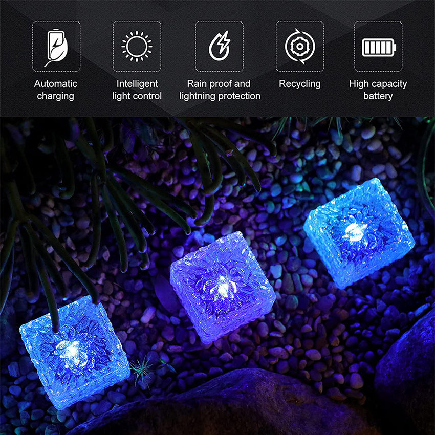 Solar Ice Cube Buried Lights Landscape Path Decoration