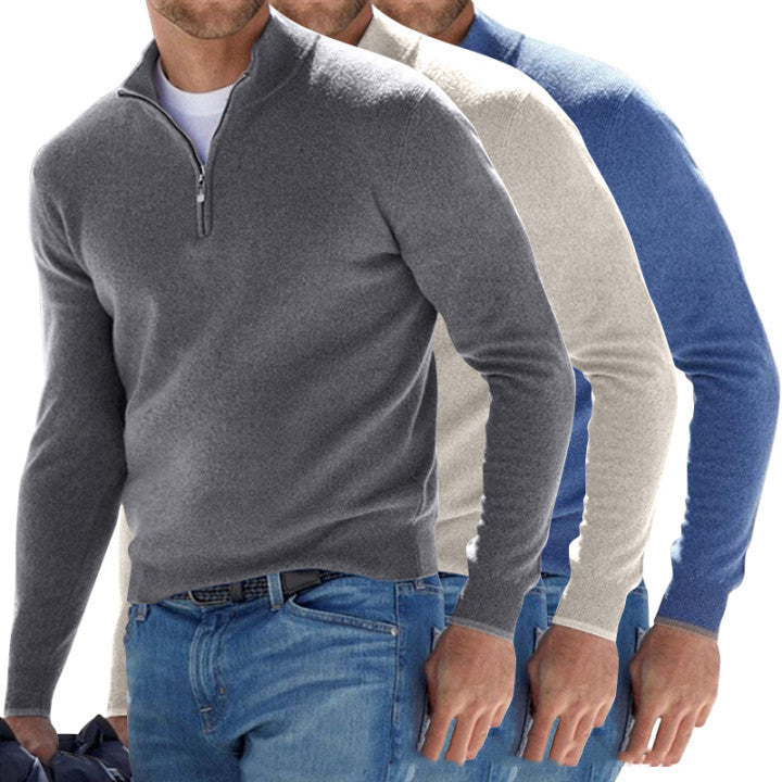 European And American Long-sleeved Bottoming Shirt Autumn And Winter Men's Cardigan