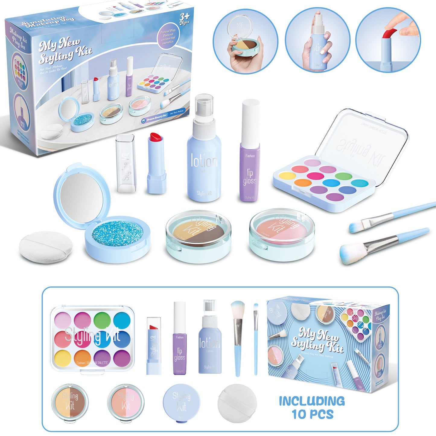 Children's Play House Simulation Makeup Toys Cannot Be Smeared