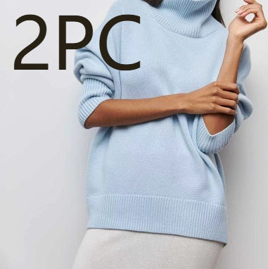 Women's Long-sleeved Pullover Solid Color Sweater