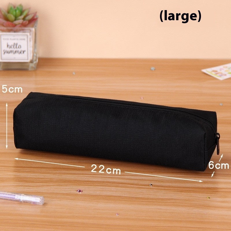 Solid Color Oxford Cloth Large Capacity Student Minimalist Stationery Case