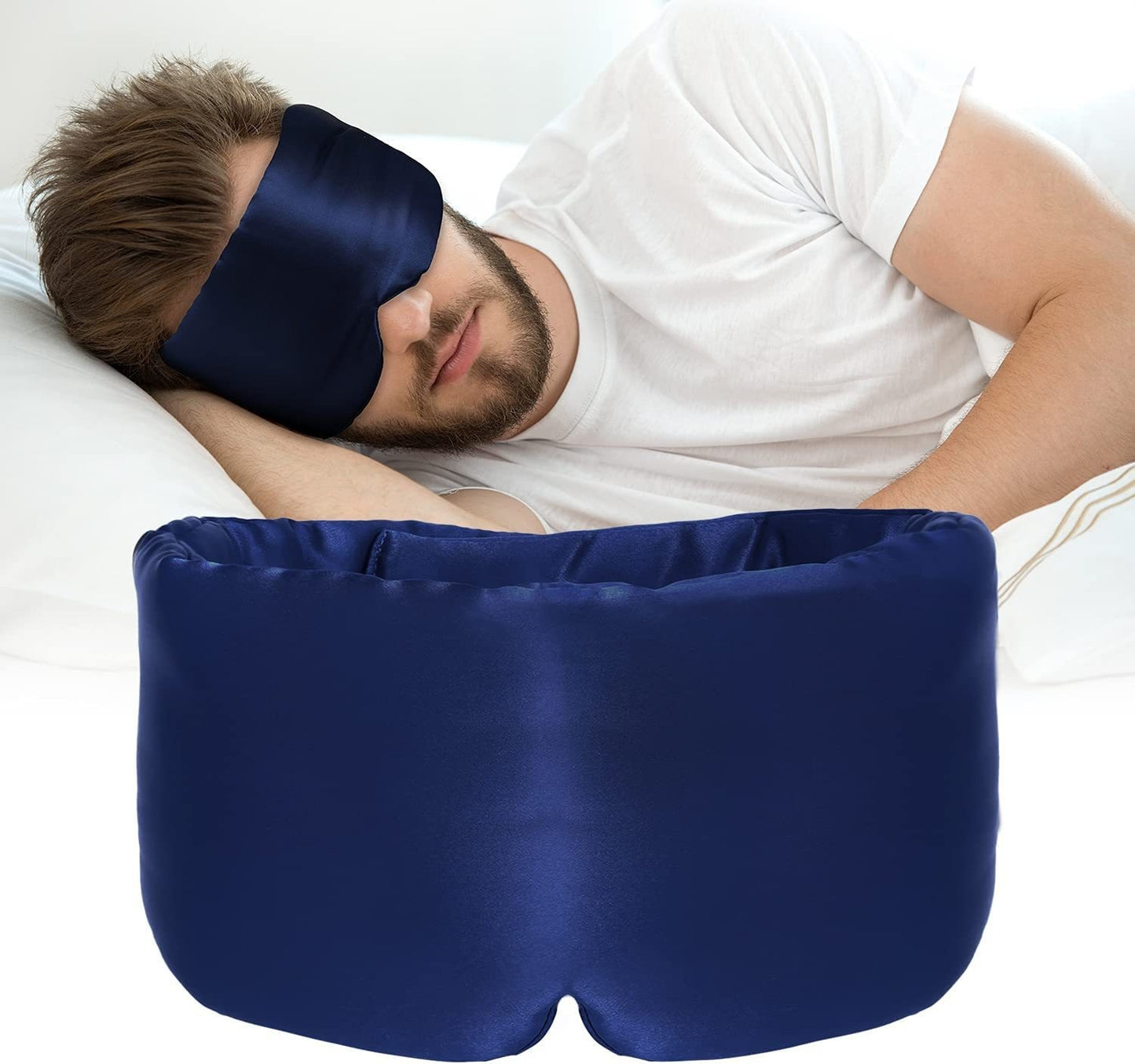 Long Sleep Shading Not Tight Ear All-inclusive Eye Shield Artificial Silk Cold Soft Eye Mask