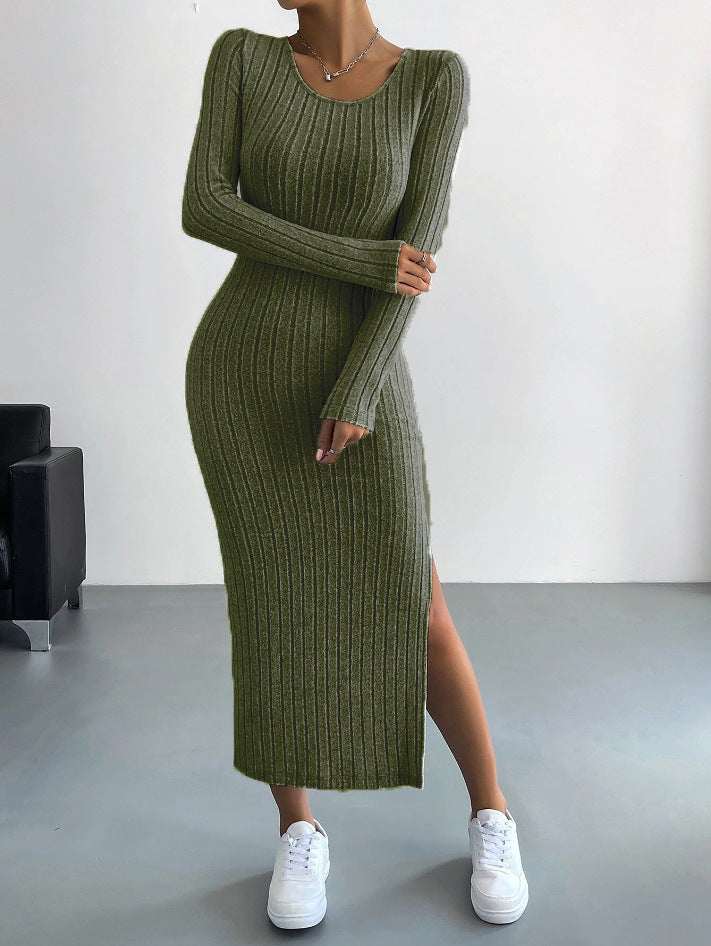 Knitted Long Dress Women's Clothing