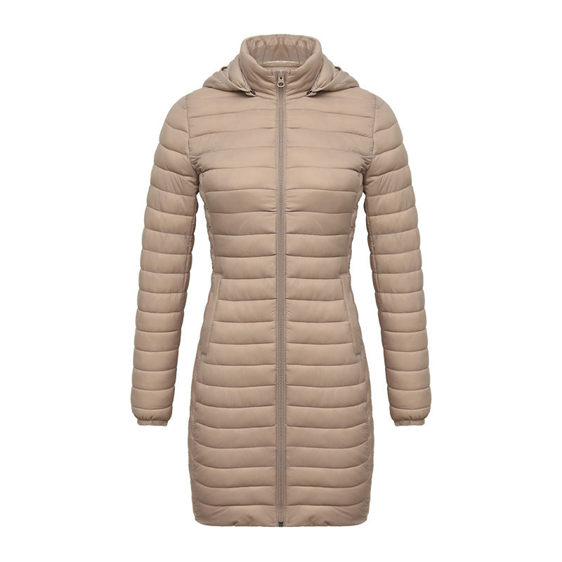 Women's Lightweight Mid-length Slim-fit Cotton-padded Jacket