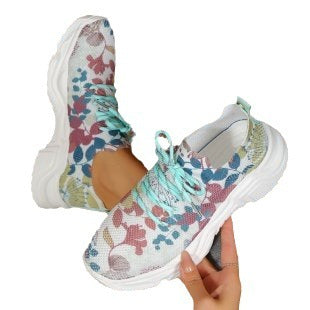 Flower Sports Shoes Women's Fashion Flat