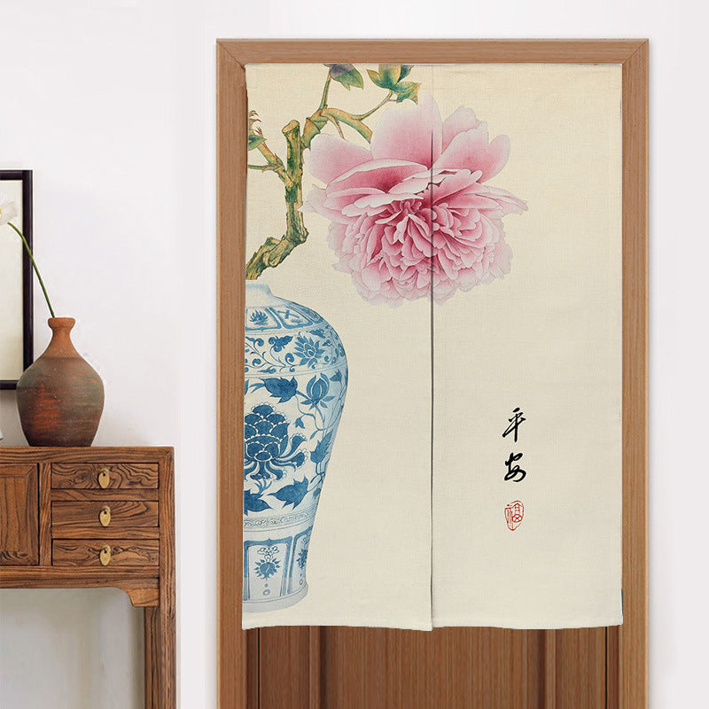 Home Kitchen Bedroom Partition Chinese Style Cloth Curtain