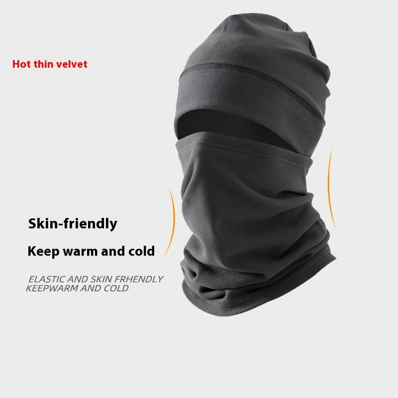 Dralon Hat Men's Winter Wind Mask Hat Neckerchief Cover Two-piece Set Cycling Bag Headgear Ear Protection