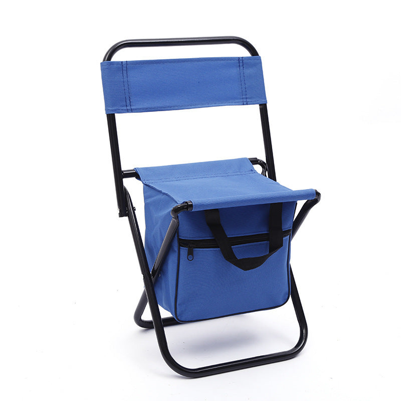 Portable Folding Chair Multifunctional Fishing Ice Pack Stool Camping Folding Stool Can Back Arm Chair