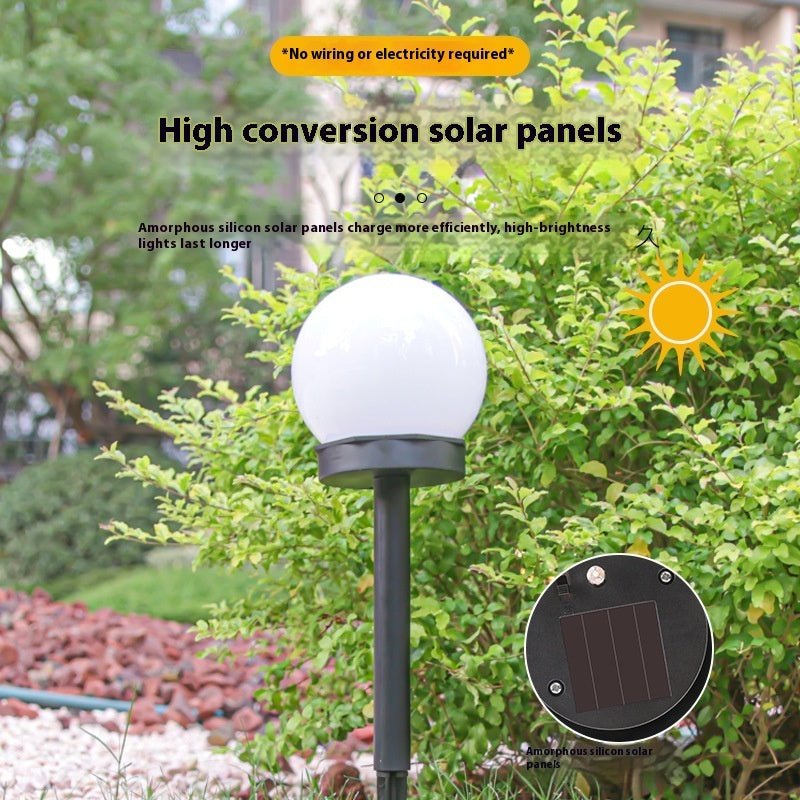 Solar Round Globe Plug-in Lawn Lamp