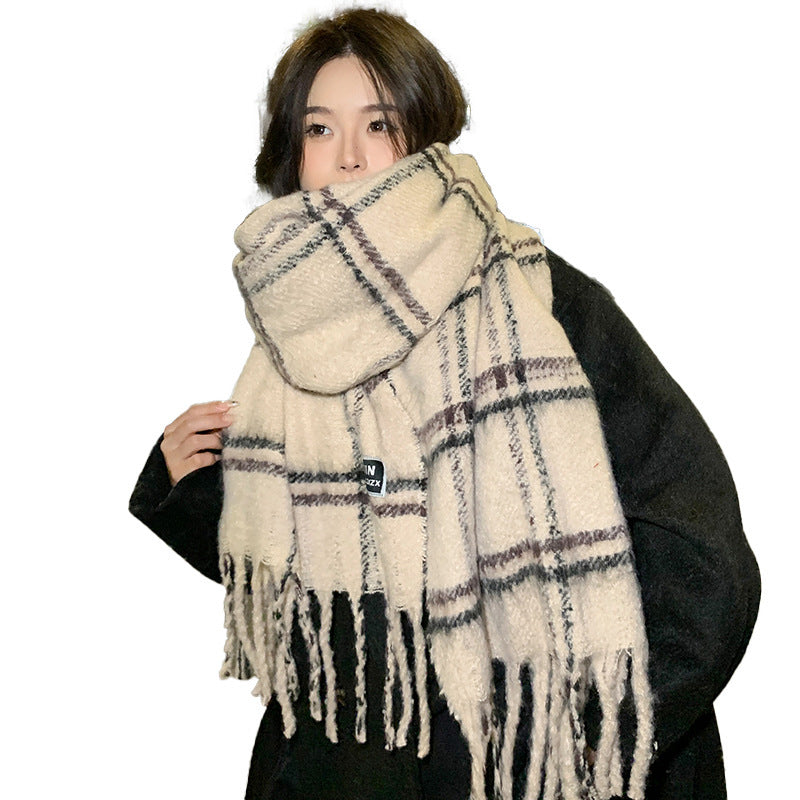 Fashion Scarf Casual Plaid Printed Warm Neck Protection Scarf