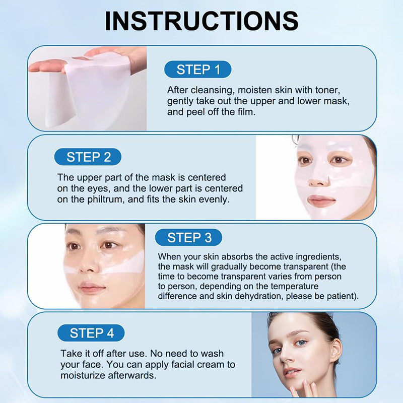 Deep Collagen Overnight Mask The Real Collagen Facial Sheet Masks With Low Molecular Weight Collagen For Elasticity Firming