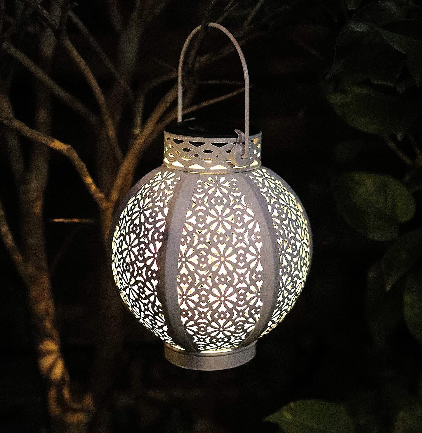 Solar Wrought Iron Hollow Lantern European Style