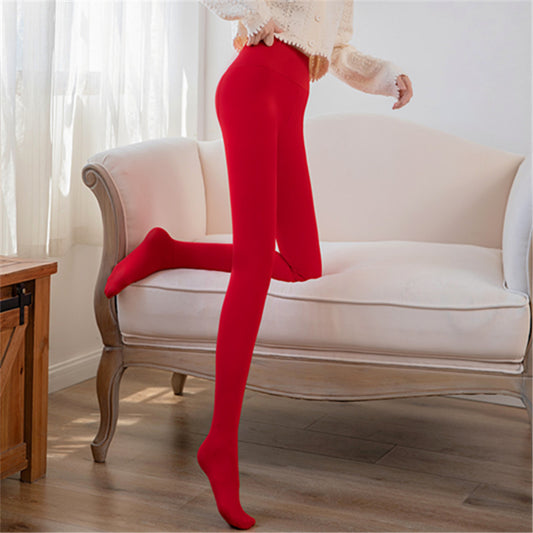 Winter Thickened Velvet Padded Lengthened Large Size Dance Leggings