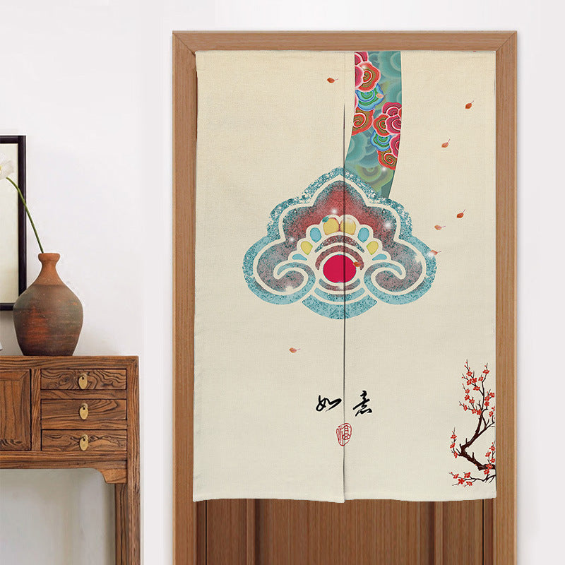 Home Kitchen Bedroom Partition Chinese Style Cloth Curtain