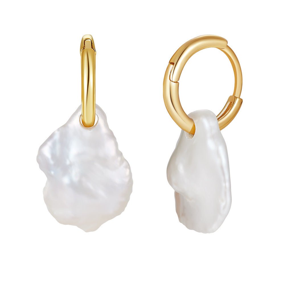 S925 Sterling Silver Natural Pearl Earrings