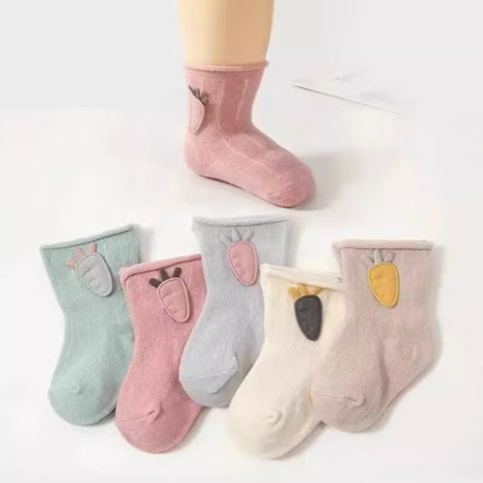 Spring And Autumn Newborn Kid's Socks Baby Socks Class A Loose Mouth Anti-drop