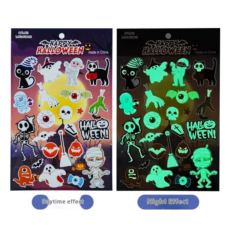 Luminous Cartoon Halloween 3D Stickers